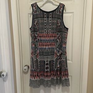 Harper Liv Abstract Fit and Flare Dress, Sz 20